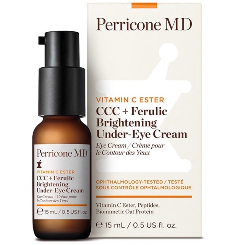 PERRICONE MD CCC+ FERULIC BRIGHTENING UNDER-EYE CREAM Full Size 0.5 Oz. NIB!